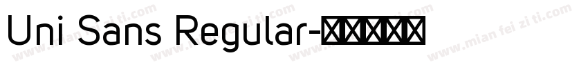 Uni Sans Regular字体转换